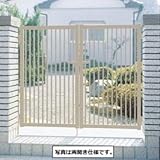 三協アルミ　形材門扉末広2型　0912　両開き門柱タイプ　 　ブロンズ