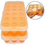 Baby Food Storage Tray - Silicone Pop Out Portion Freezer Tray - Breast Milk and Food Storage Made E