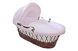 Cuddles Collection Dimple Dressing on Moses Basket (Pink) by Cuddles Collection
