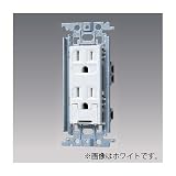 パナソニック 埋込扉付アースターミナル付接地ダブルコンセント 金属取付枠付 15A 125V ベージュ WTF11523FK