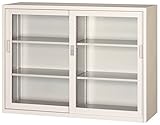 ４×３型引き違い書庫 M304G-AW H：880 ガラス戸 日本製