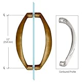 CRL 10" Antique Brass Glass Mounted Sculptured Pull Handles [並行輸入品]