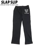 SLAP SLIP(スラップスリップ) ベロアボンディング「ロゴプリント」ロングパンツ・ブラック 【1603】【C】 110 ブラック(4)
