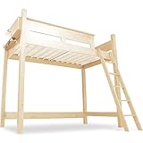 ロフトベッド 宮付き コンセント付き LED照明付き すのこ シングル ナチュラル