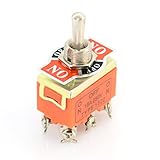 DPDT　ON/OFF/ON　6ネジ端子　トグルスイッチ　代替品　AC250V　15A　電子部品