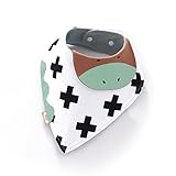 moiitee よだれかけ ベビー 3枚入り コットン糸 唾液タオル 幼児 三角形 ビブ　ネックスカーフ　ソフト　かわいい 三角　調整可能