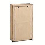 タンスのゲン シューズラック 幅60 6段 カバー付き ロータイプ 組み立て品 ベージュ 22600001 BE