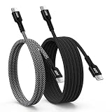 240W PD3.1 対応 Type-C ケーブル 急速充電 [0.9m+1.8m 2本セット] E-Marker搭載 高耐久 ナイロン編み USB-C to C ケーブル macbook 充電ケーブル pc充電用タイプcコード iPhone17/16/15シリーズ 、Xperia、Galaxy、MacBook、iPad、Matebook、dynabook VAIO 各種USB‑C機器対応