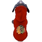 NHL Chicago Blackhawks Polar Fleeceフード付き犬スウェットシャツ、小さい、赤