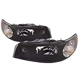 PERDE ヘッドライト リンカーンタウンカー対応 1998-2002 ハロゲン ブラック ヘッドライト 右助手席と左運転席側セット