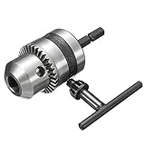 Bestgle 1ピース10mmドリルチャック 六角シャンク キー付き 電動ドリル電動工具アクセサリー シルバー
