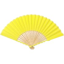 Amazon.co.jp: [西川庄六商店] GIZAGIZA 扇子 (イエロー) 箱入り