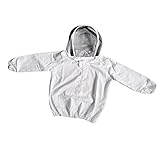 Fityle 養蜂ジャケット　ベール　帽子　プロ　保護服　養蜂用品　白　ポリエステル　　