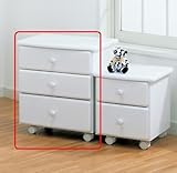 かわいらしいキャスター付き　ミニチェスト「カラーボーイ48-3ＷＨ」