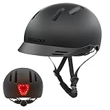 自転車 ヘルメット 大人 軽量なのに耐衝撃 自転車用ヘルメット 男性用 LEDライト 56-61C