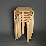 木製 丸椅子 5個セット ナチュラル色 完成品