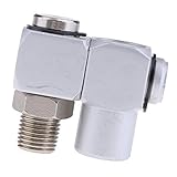 B Blesiya アルミニウム　エアーホース継手　標準1/4インチ　エアホースアダプター 360度回転　　　