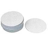 uxcell　紙ヤスリ　サンドペーパー　ライトブルー　400 グリット　ラウンドシェイプ　50枚入り