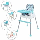 ベビーチェア ハイチェア 赤ちゃん用 多機能 子供 お食事椅子 折りたたみ 専用クッション付き 高さ調節可能 4way