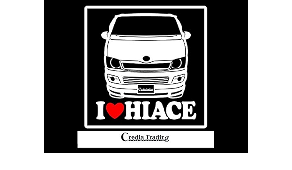 Amazon Credia Trading クレディアトレーディング ラブキャラステッカー ハイエース 0系 標準ボティ ステッカー デカール 車 バイク