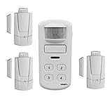 Instapark Home Security Alarm Bundle Kit with 1 Motion Detector Alarm and 3 Magnetic Window / Door A