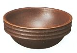 信楽焼陶器 窯肌手洗鉢 埋込 鉄伊羅保釉 径27cm MA516