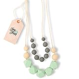 Fox and Finn 'Isabella' Silicone Teething Necklace for Babies | Safety Knotted Silk Rope | Does Not 