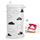 Ubbi　ウッビーおむつペール（クラウド）　ウェットシートカバー付