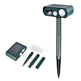 Petacc 動物撃退器 犬 猫よけ モグラ撃退器 ネズミ撃退器 害獣撃退 アニマルバリア ソーラー式 超音波 鳥 野良猫 地下モグラ ネズミ 蛇などの対応 アウトドア