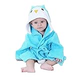 Hooyi ベビーブルーペンギンバスローブタオル (青, 0-12month)