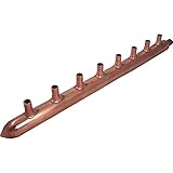 Sharkbite 22789 8ポート閉じた銅Pex Manifolds、1インチトランク、3 /4インチ、1 /2インチポート