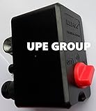 26 AMP PRESSURE SWITCH CONTROL AIR COMPRESSOR 95-125 PSI 4-PORT HEAVY DUTY FRONT COVER ON/OFF BUTTON
