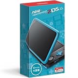 【整備済み品】 Newニンテンドー2DS LL ブラック×ターコイズ SDカードフォーマット済