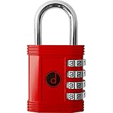 南京錠 – 4桁の組み合わせロックforジム、スポーツ、学校&従業員ロッカー、アウトドア、フェンス、留め金とストレージ – All Weatherメタル&スチール – 簡単にセットYour Ownキー