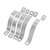 1.5パイプ径についてDealMux 5個シルバートーンステンレス鋼クランプホルダ