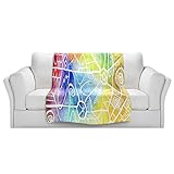ブランケットウルトラソフトFuzzy 4サイズ！DIANOCHEデザインからby Marley Ungaro鮮やかなBoogieホームDecor Unique Designer芸術的スタイリッシュな寝