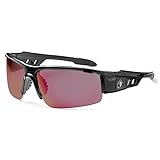 Ergodyne Skullerz Dagr Safety Sunglasses - Black Frame, HCP Red Lens by Ergodyne
