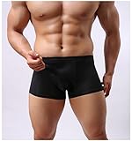 Tmrow 1個 ショーツ・ブリーフ 男性のパンティーセクシーな下着のメンズスポーツのボクサーメンズアイスシルクのブリーフ XXL ブラック