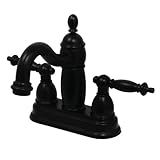 Kingston Brass KB7905TL Two Handle 4 in. Centerset Lavatory Faucet with Brass Pop-up