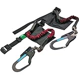 KH 安全帯 二丁掛じゃばら式 タフアルミ 自在環 緋黒/黒 [落下防止 電気工事 高所での安全作業]