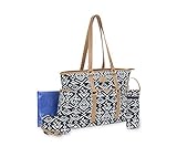 Carter's Aztec Jacquard Studio Tote Diaper Bag Black/White [並行輸入品]
