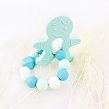 Mamimami Home 噛がため　おしゃぶり　シリコン　ペンダント　ジンジャーブレッド・マン　ミントグリーン