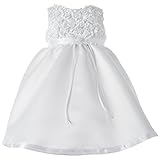 Lauren Madison新生児女の子サテンドレスGown Outfit カラー: ホワイト