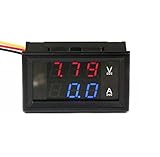KKHMF DC 4.5-30V/50A 3線 2 in 1 （赤/青）デジタル電圧計電流計（50A分流器含まれていません）