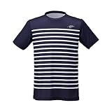 フリーノット(FREE KNOT) UVカット サンシェード ボーダーTシャツ LL ネイビー. Y1636-LL-80