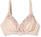 ネトゥル パッド付き花柄チュールレース付きハーフトップ M ピーチ 5514