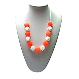 Lil' Jumbl Baby Teething Necklace | Organic Food Grade Silicone | BPA-Free (Orange) [並行輸入品]