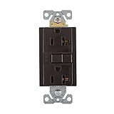 Eaton GFCI Self-Test 20A -125V Duplex Receptacle with Standard Size Wallplate, Brown [並行輸入品]