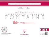 クレールフォンテーヌ 水彩紙 【フォンテーヌ】 中目 31×41(20枚入) ブロック 画用紙 超厚口 300g Clairefontaine cf975502