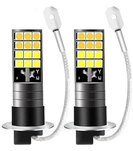 Amazon | 12V 24V 対応 H3 LED フォグ ランプ バルブ 2個セット
